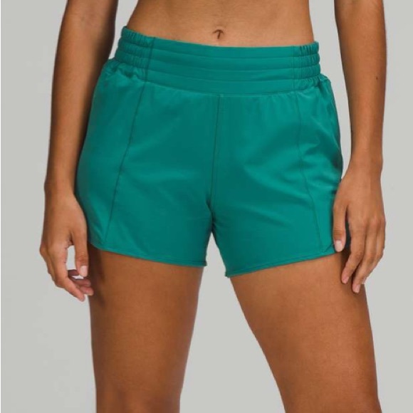Lululemon Hotty Hot 4” Shorts Teal Lagoon - Picture 1 of 6